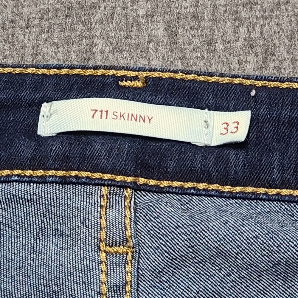 Levi's 711 Skinny Jeans Dark Wash Men's Size 33x30 - Picture 5 of 11